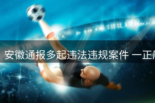 安徽通报多起违法违规案件 一正厅级干部涉权色交易被双开